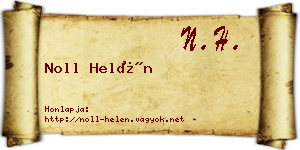 Noll Helén névjegykártya